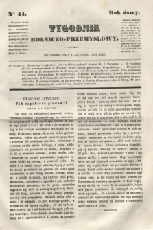 Tygodnik Rolniczo-Przemysłowy. R.8, Nro. 44 (3 listopada 1845) + dod.