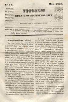 Tygodnik Rolniczo-Przemysłowy. R.8, Nro. 45 (10 listopada 1845)