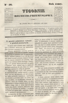 Tygodnik Rolniczo-Przemysłowy. R.8, Nro. 46 (17 listopada 1845)