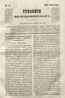 Tygodnik Rolniczo-Przemysłowy. R.9, Nro. 2 (12 stycznia 1846)