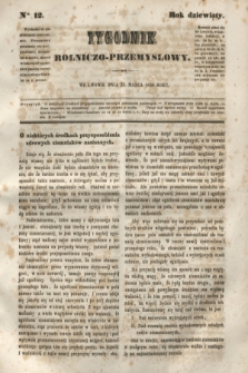 Tygodnik Rolniczo-Przemysłowy. R.9, Nro. 12 (23 marca 1846)