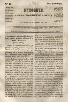 Tygodnik Rolniczo-Przemysłowy. R.9, Nro. 14 (6 kwietnia 1846)