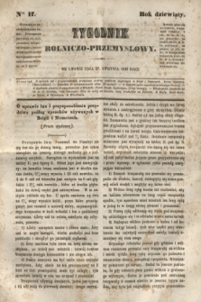 Tygodnik Rolniczo-Przemysłowy. R.9, Nro. 17 (27 kwietnia 1846)