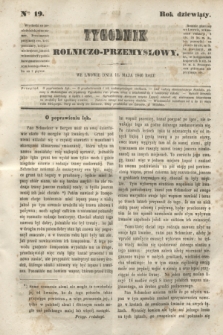 Tygodnik Rolniczo-Przemysłowy. R.9, Nro. 19 (11 maja 1846)