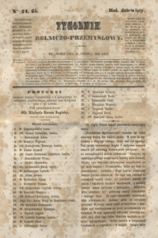 Tygodnik Rolniczo-Przemysłowy. R.9, Nro. 24, 25 (15 czerwca 1846)