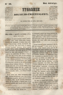 Tygodnik Rolniczo-Przemysłowy. R.9, Nro. 28 (13 lipca 1846)