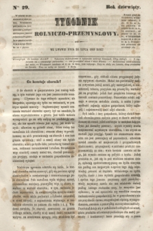 Tygodnik Rolniczo-Przemysłowy. R.9, Nro. 29 (20 lipca 1846)