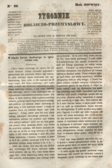 Tygodnik Rolniczo-Przemysłowy. R.9, Nro. 32 (10 sierpnia 1846)