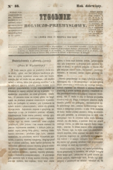 Tygodnik Rolniczo-Przemysłowy. R.9, Nro. 33 (17 sierpnia 1846)