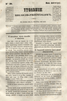 Tygodnik Rolniczo-Przemysłowy. R.9, Nro. 38 (21 września 1846)