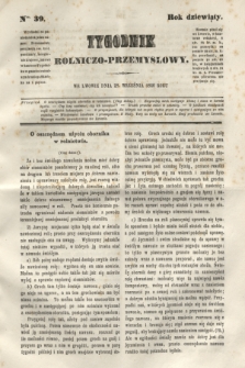 Tygodnik Rolniczo-Przemysłowy. R.9, Nro. 39 (28 września 1846)