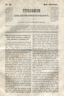 Tygodnik Rolniczo-Przemysłowy. R.9, Nro. 41 (12 października 1846)