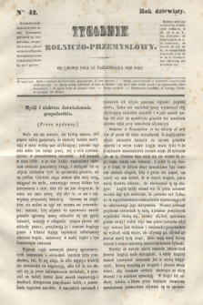 Tygodnik Rolniczo-Przemysłowy. R.9, Nro. 42 (19 października 1846)