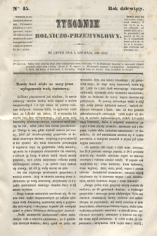 Tygodnik Rolniczo-Przemysłowy. R.9, Nro. 45 (9 listopada 1846)
