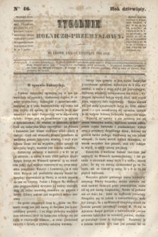 Tygodnik Rolniczo-Przemysłowy. R.9, Nro. 46 (16 listopada 1846)