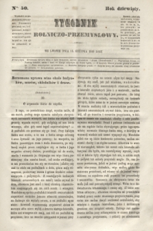 Tygodnik Rolniczo-Przemysłowy. R.9, Nro. 50 (14 grudnia 1846)
