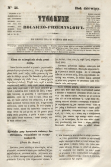 Tygodnik Rolniczo-Przemysłowy. R.9, Nro. 51 (21 grudnia 1846)
