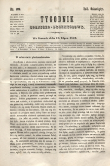 Tygodnik Rolniczo-Przemysłowy. R.10, nr 29 (19 lipca 1847)