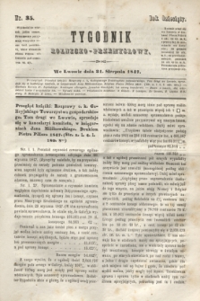 Tygodnik Rolniczo-Przemysłowy. R.10, nr 35 (31 sierpnia 1847)