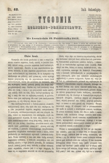 Tygodnik Rolniczo-Przemysłowy. R.10, nr 42 (19 października 1847)