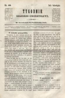 Tygodnik Rolniczo-Przemysłowy. R.10, nr 43 (26 października 1847)