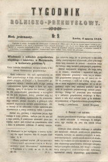 Tygodnik Rolniczo-Przemysłowy. R.11, nr 9 (4 marca 1848)
