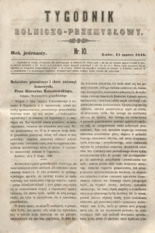 Tygodnik Rolniczo-Przemysłowy. R.11, nr 10 (11 marca 1848)