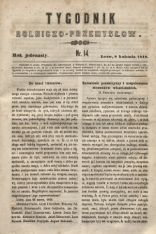 Tygodnik Rolniczo-Przemysłowy. R.11, nr 14 (8 kwietnia 1848)