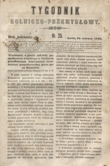 Tygodnik Rolniczo-Przemysłowy. R.11, nr 25 (24 czerwca 1848)