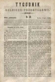 Tygodnik Rolniczo-Przemysłowy. R.11, nr 26 (1 lipca 1848)