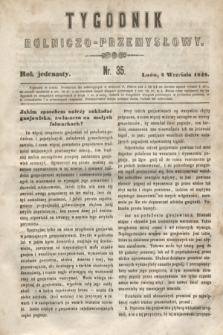 Tygodnik Rolniczo-Przemysłowy. R.11, nr 35 (2 września 1848)