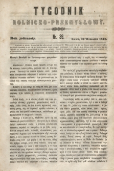 Tygodnik Rolniczo-Przemysłowy. R.11, nr 39 (30 września 1848)