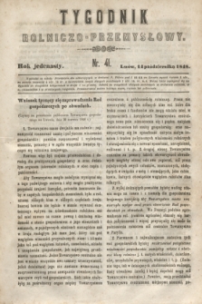 Tygodnik Rolniczo-Przemysłowy. R.11, nr 41 (14 października 1848)