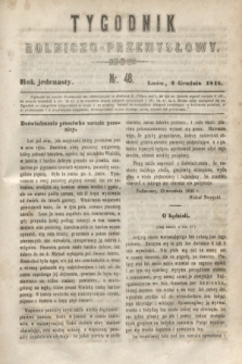 Tygodnik Rolniczo-Przemysłowy. R.11, nr 48 (2 grudnia 1848)