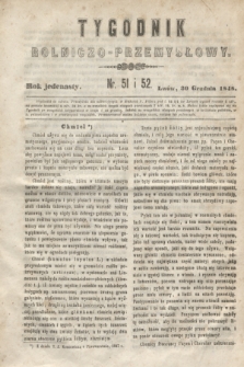 Tygodnik Rolniczo-Przemysłowy. R.11, nr 51 i 52 (30 grudnia 1848)