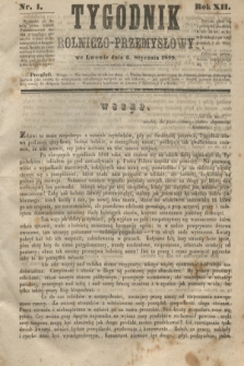 Tygodnik Rolniczo-Przemysłowy. R.12, nr 1 (6 stycznia 1849)