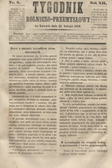 Tygodnik Rolniczo-Przemysłowy. R.12, nr 8 (24 lutego 1849)