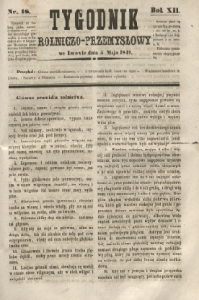Tygodnik Rolniczo-Przemysłowy. R.12, nr 18 (5 maja 1849)