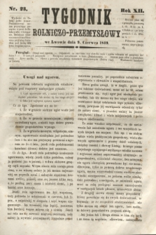 Tygodnik Rolniczo-Przemysłowy. R.12, nr 23 (9 czerwca 1849)