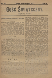 Gość Świąteczny : bezpłatny dodatek. R.9 [i.e.11], nr 46 (11 listopada 1911)