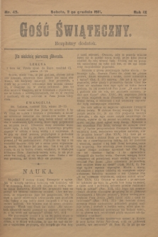 Gość Świąteczny : bezpłatny dodatek. R.9 [i.e.11], nr 49 (2 grudnia 1911)