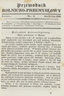 Przewodnik Rolniczo-Przemysłowy. [R.1], No. 4 (15 maja 1836)