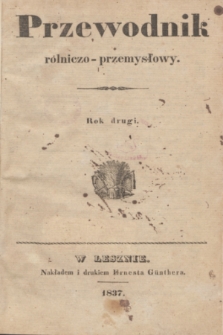 Przewodnik rólniczo-przemysłowy. R.2, Alfabetyczny spis rzeczy (1837)