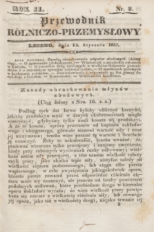 Przewodnik rólniczo-przemysłowy. R.2, nr 2 (15 stycznia 1837) + wkładka