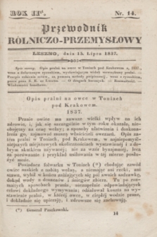 Przewodnik rólniczo-przemysłowy. R.2, No. 14 (15 lipca 1837) + wkładka