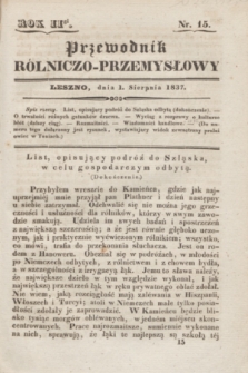 Przewodnik rólniczo-przemysłowy. R.2, No. 15 (1 sierpnia 1837) + wkładka