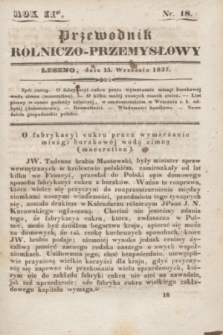 Przewodnik rólniczo-przemysłowy. R.2, No. 18 (15 września 1837) + wkładka