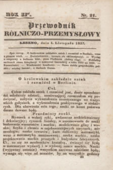Przewodnik rólniczo-przemysłowy. R.2, No. 21 (1 listopada 1837)