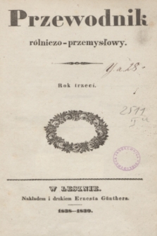 Przewodnik rólniczo-przemysłowy. R.3, Alfabetyczny spis rzeczy (1838/1839)