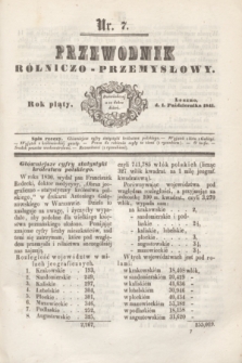 Przewodnik Rólniczo-Przemysłowy. R.5, nr 7 (1 października 1841)